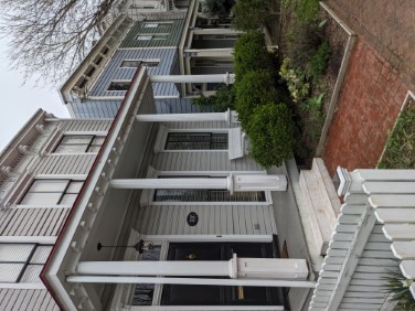 finished porch from side